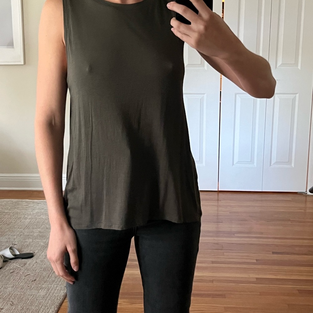 Women's Sleeveless Top - Olive Green